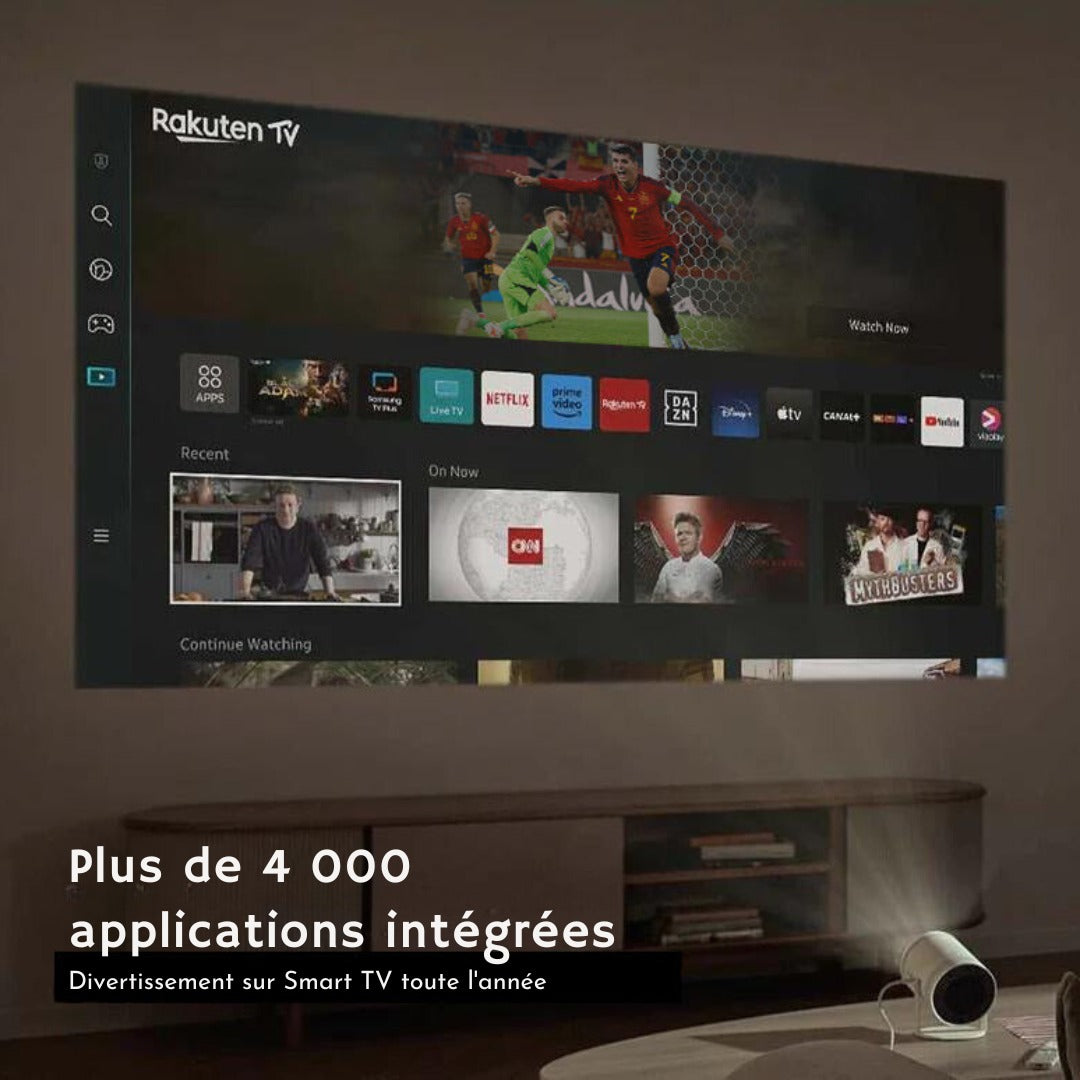 Cinéma Intelligent Portable Obtenez un Projecteur de Cinéma 4k + CADEAU : 2 Haut-Parleurs + 1 Télécommande